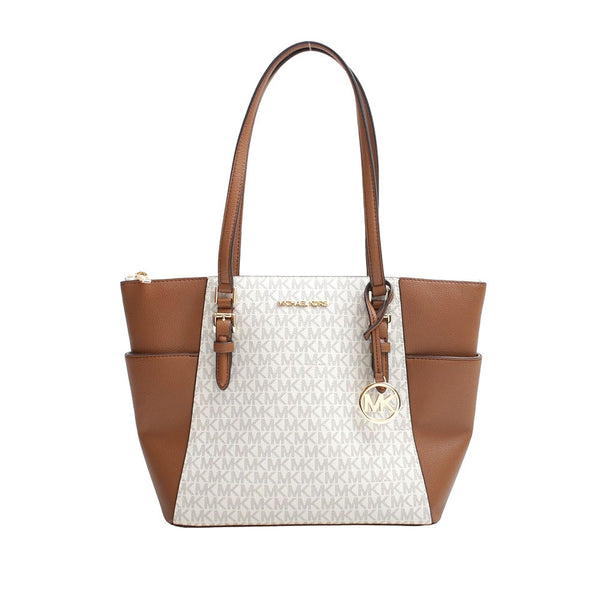 マイケルコース MICHAEL KORS CHARLOTTE LG TZ TOTE トートバッグ 35T0GCFT3B-VANILLA レディース バニラ ブラウン
